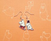 Moominpappa and Moominmamma earrings (moomin papa mama)