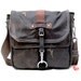 Black Leather Messenger  // Upcycled and Handmade by peace4you - Model paul-2067