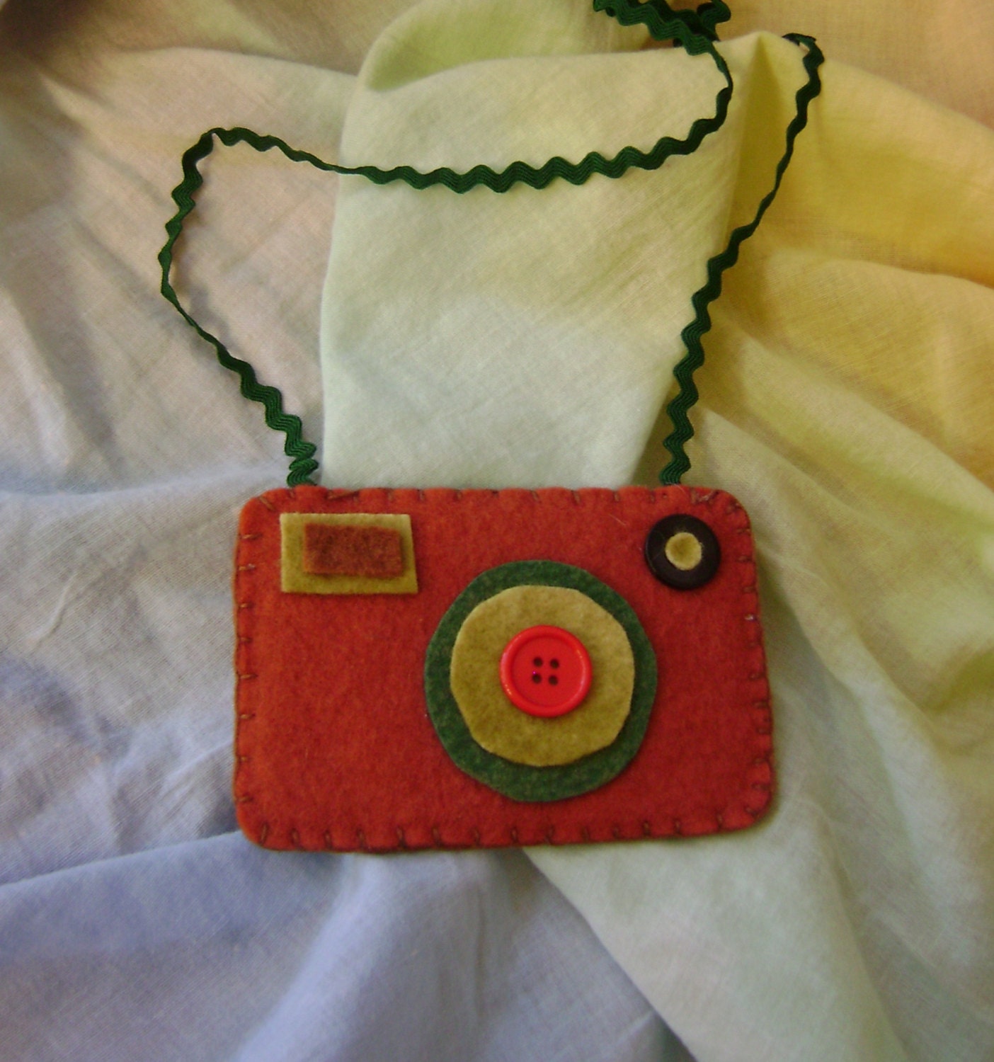Waldorf  - SALE.....Hand dyed Wool felt toy camera