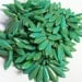 Czech Glass Daggers - 5x16mm - Opaque Turquoise Green Picasso - 25 Beads