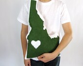 SALE Ready Made Idaho State Pillow Dark Green