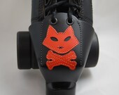 Leather Toe Guards with Orange Pirate Cats