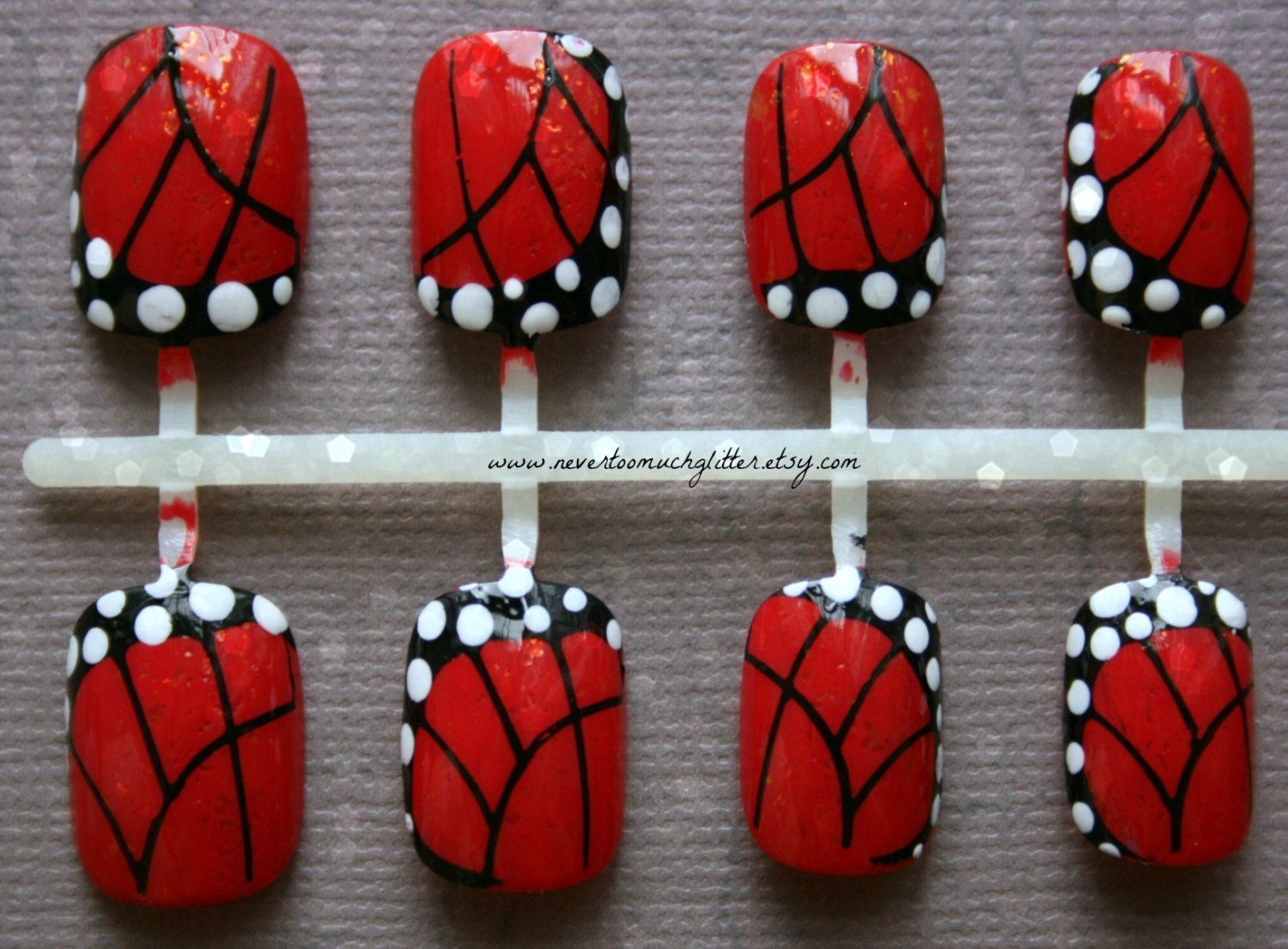 Japanese Nail Art-Monarch Butterfly Press On Nails
