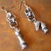 Checkmate Chess Piece Earrings Knight and Castle