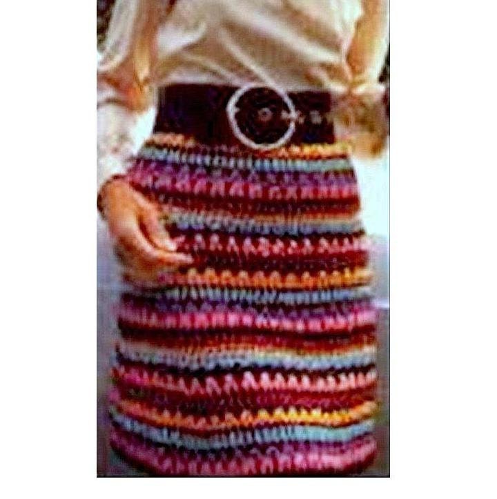 INSTANT DOWNLOAD PDF Vintage Crochet Pattern    1970s  Mini Skirt Retro