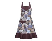 Cute Ladies Apron in Cookie Theme Fabric