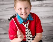 Manly Mustache Tie for Boys- 2 color choices available-Size 3 months to 12 years- from Mellon Monkeys