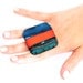 Glass Ring For Her Gift Ideas - big bold oversize handmade cocktail ring  - SUMMER FUN- 1.9 inch