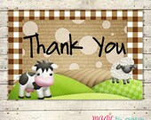 INSTANT DOWNLOAD 4X6 Farm themed Thank you notes Il_170x135