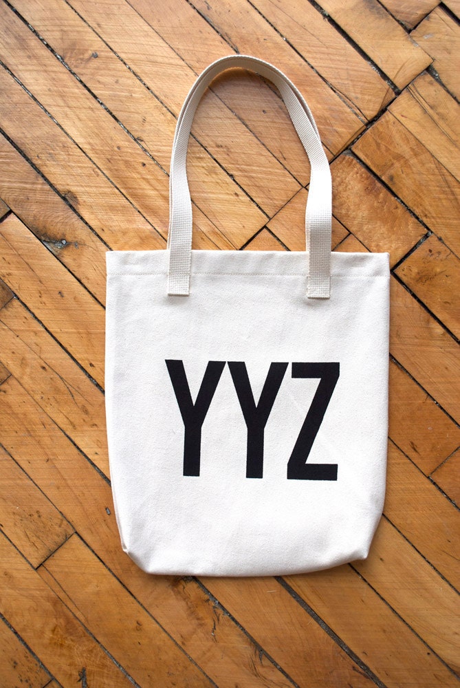 Tote Bag/ YYZ Airport Code silk screen