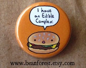 edible complex (cheeseburger) - pinback button badge