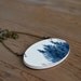 Grove Necklace in Lunar Blue and Graphite - Nature Landscape Wood Pendant