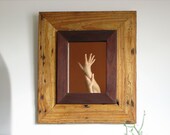 Small RECLAIMED Douglas Fir Distressed Wood & Redwood with SALVAGED MIRROR, One-of-a-Kind - Wedding Gift, Registry