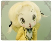 Lemon Chiffon - Mlle. Marie - Crinoline Fairy Rag Doll by the Filigree - Soft Doll