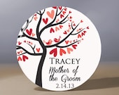 Personalized Pocket Mirror - Customized Mother of the Groom 3.5 inch Pocket Mirror with Gift Bag - Weddings - Mother of the Groom Gift