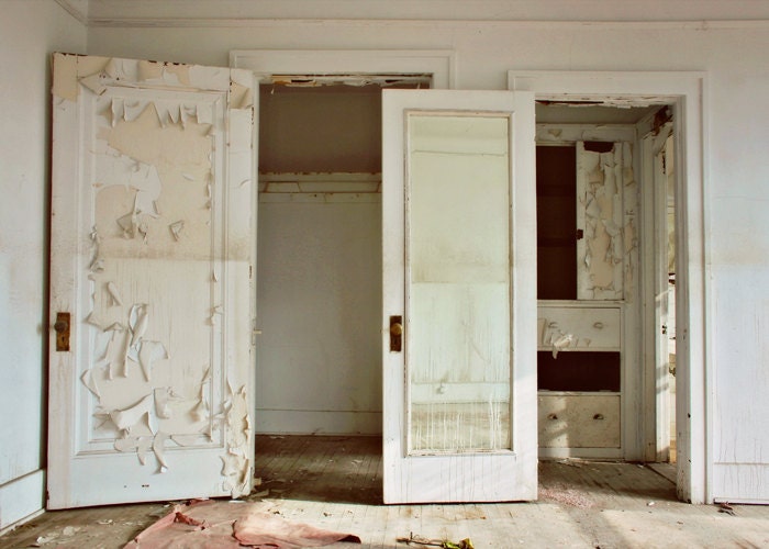 White Room . 5x7 Fine Art Photography Print . abandoned doors . urban exploration . urbex . forgotten . dreamy light . Detroit . vintage - riotjane