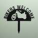 Bikers Welcome Metal Art Sign - Free USA Shipping