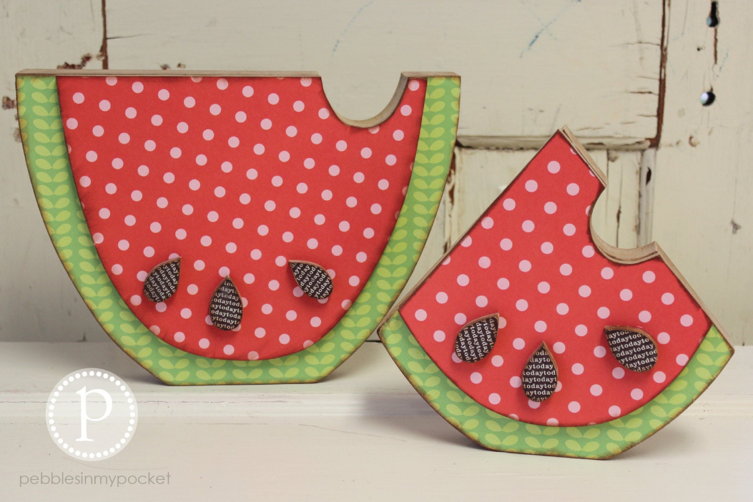 KIT Watermelon Set Wood Craft  7x8  8x10