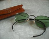 Vintage American Optics Green Glass Sun Glasses Safety Glasses 1930s 1920s