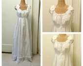 Gypsy Rose Maxi Dress Bridal Wedding Womens White Custom Full-Length Tattered Cotton