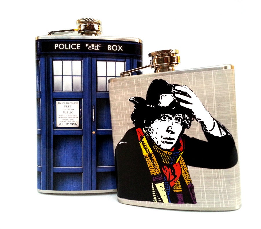 Doctor Who & the TARDIS - Set of Two Doctor Who Flasks