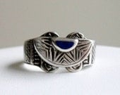 Vintage sterling silver Ring with lapis lazuli