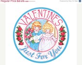 Valentine Vintage Label Tag Digital Download Printable 2 Inch Circle Image Scrapbook Collage Sheet