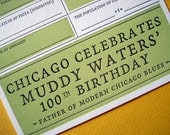 Chicago Letterpress Card -  Year You Were Born 2013