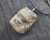 Petrified Wood pendant necklace - large organic natural stone jewelry handmade in Australia