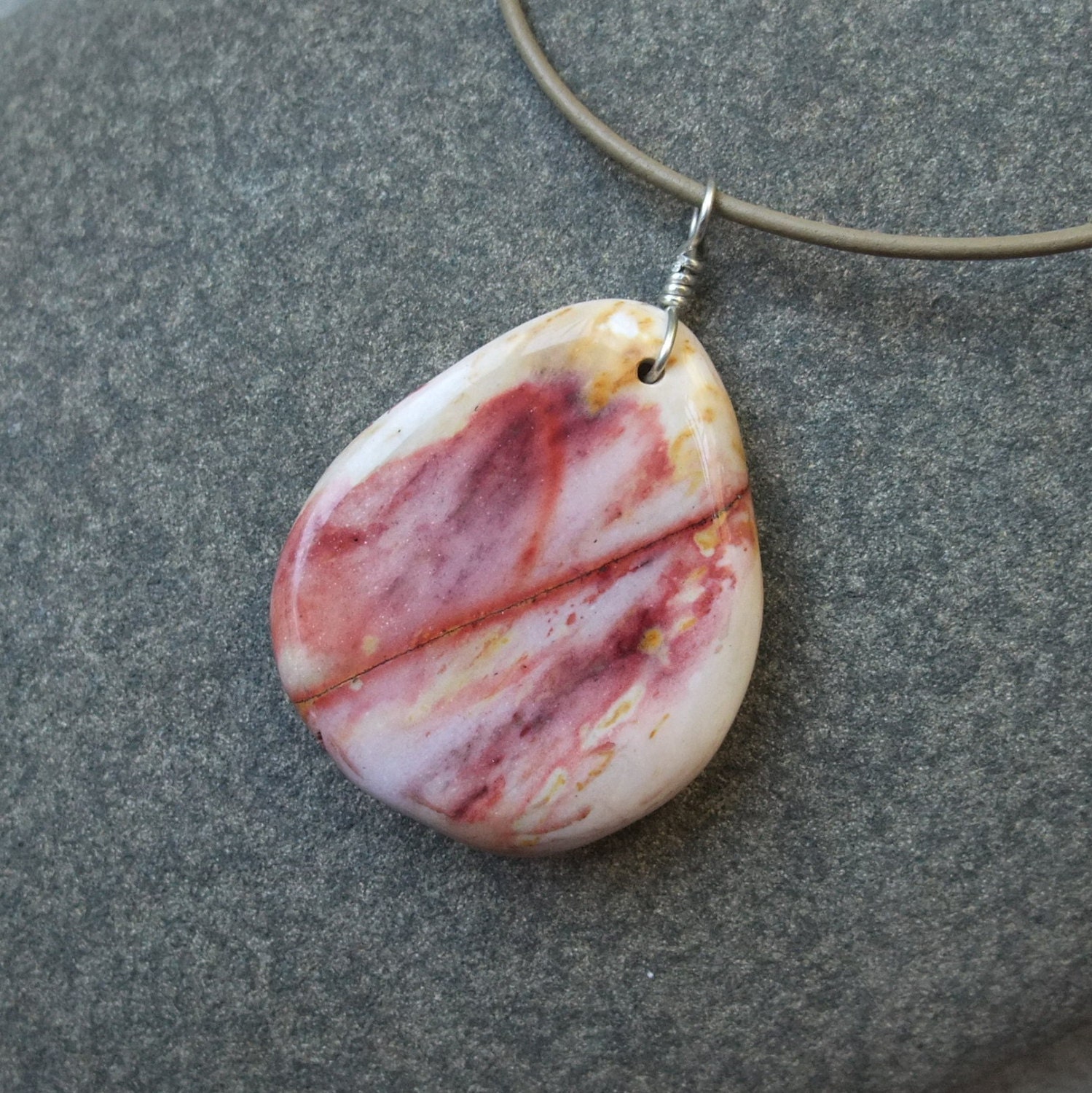 Mookaite pendant necklace - large stone jewelry & handmade in Australia