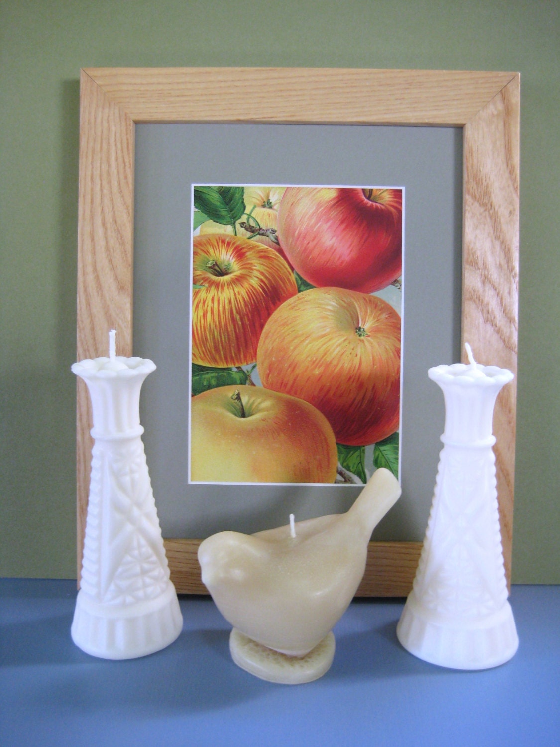 Apple Print Vintage Botanical Garden Gift Color Lithograph Antique Fruit Print