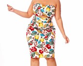 JIBRI Plus Size Tropicana Crop Bustier