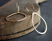 textured teardrop modern hoop earrings