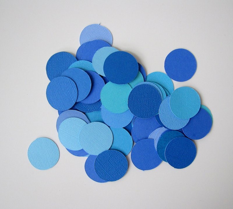 Happy Confetti - lots of large blue dots