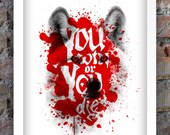 Game of Thrones Inspired You Win or You Die Print A3 (Ghost)