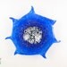 Blown Glass Wall Art Cobalt Blue Starburst Wall Hanging Decorative Art