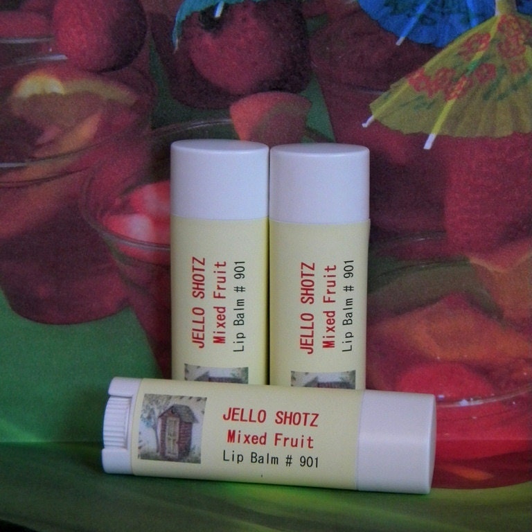 JELLO SHOTZ Mixed Fruit Lip Balm Tube - Handmade Jello Shots Lip Butter