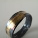 FOR MEN- Texture Gold and Silver Ring Size 12.75