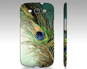 samsung galaxy S3, iphone4, 4s,5 case, "Peacock feather teal" turquoise, aqua, macro photography