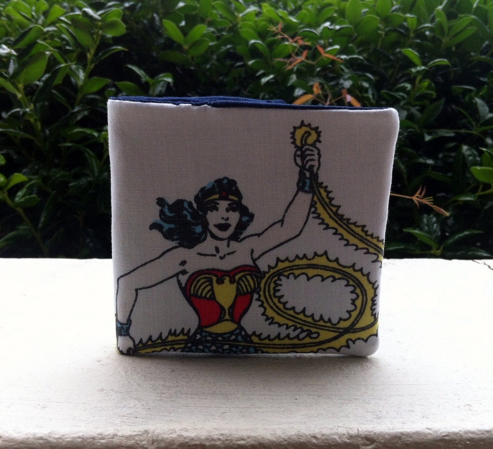 Wonder Woman Single Fold Wallet Upcycled