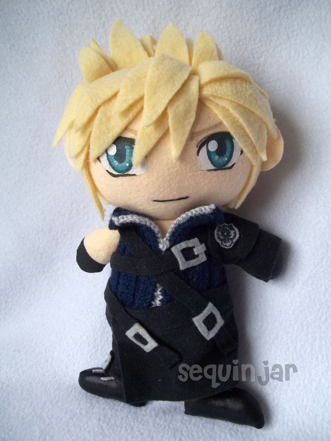 Cute handmade Cloud Strife from Final Fantasy plushie/ plush