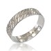 Geometric Tire Texture Men Wedding band in 14K White Gold, Fast Free Shipping