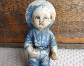 Vintage Little Boy Blue Worn Weathered Figure Made in Japan