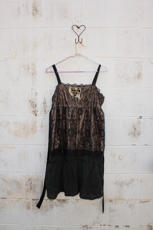 Romantic Hippie Dress/Flapper Dress/Upcycled Dress