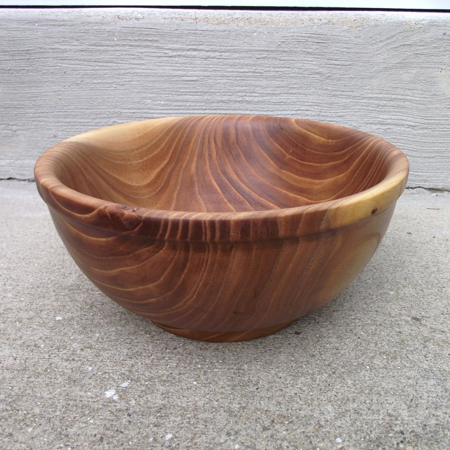 Wooden Bowl, Wood Bowl - Chinese Elm Wood Bowl - Eco-Friendly Rustic Home Decor