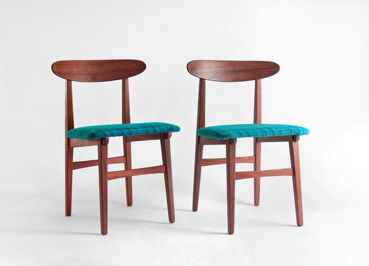 Mid Century Teak Wood Chairs - Modern, Dining, Danish, Retro