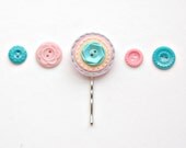 Embroidered Wool Hair Pin