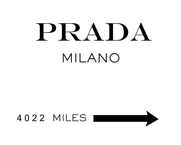 Prada Typography Print  11x14
