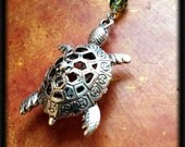 Silver Turtle Charm Necklace