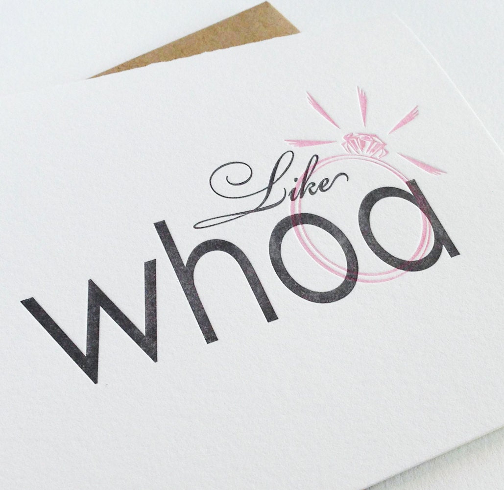 Congratulations Engagement Card - like WHOA